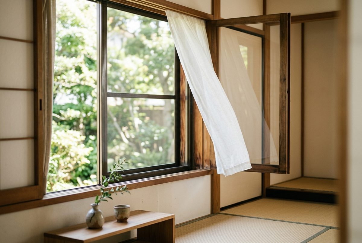 換気のために開けた窓｜ドライアイスの安全な扱い方
