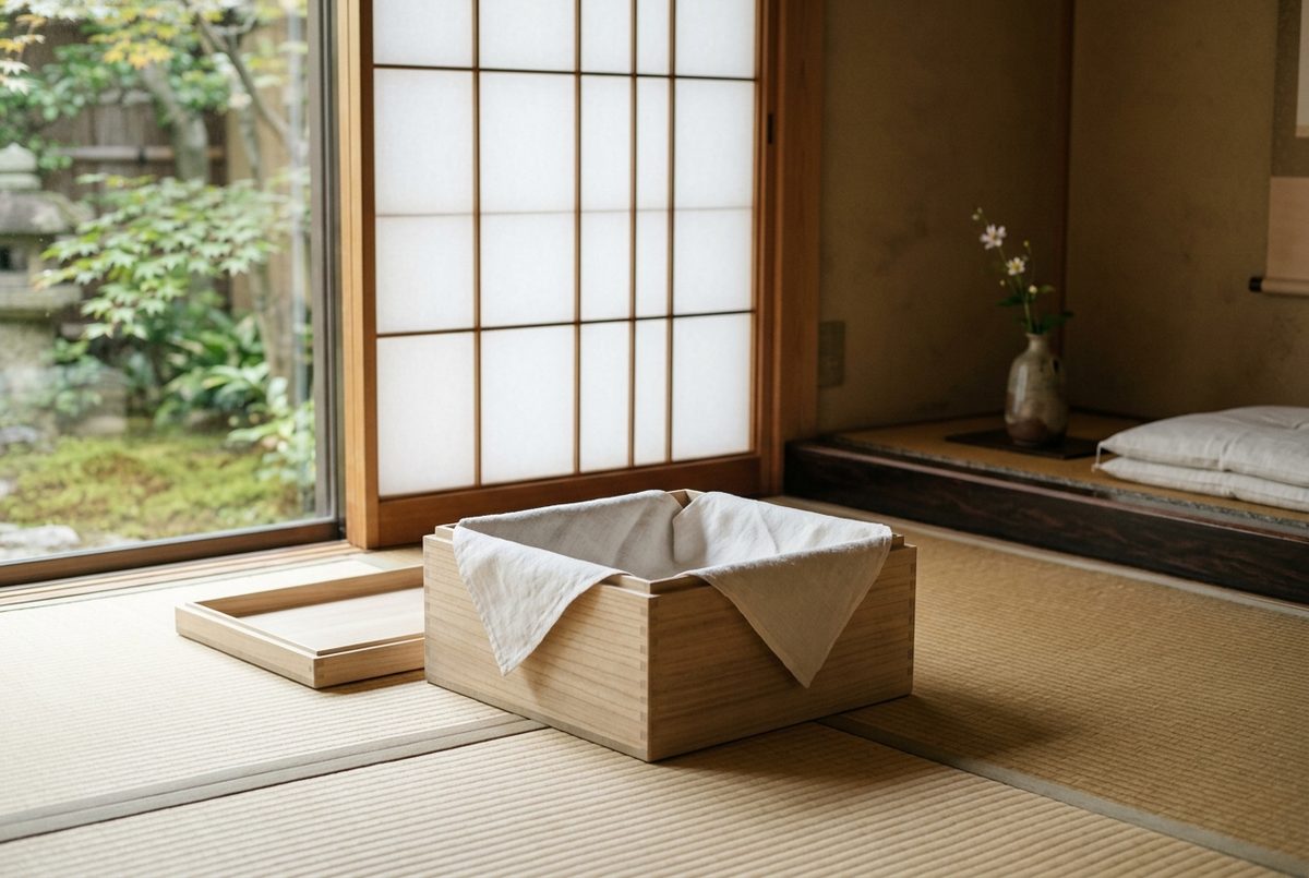 白い布を敷いた木の箱|棺・箱の種類と選び方